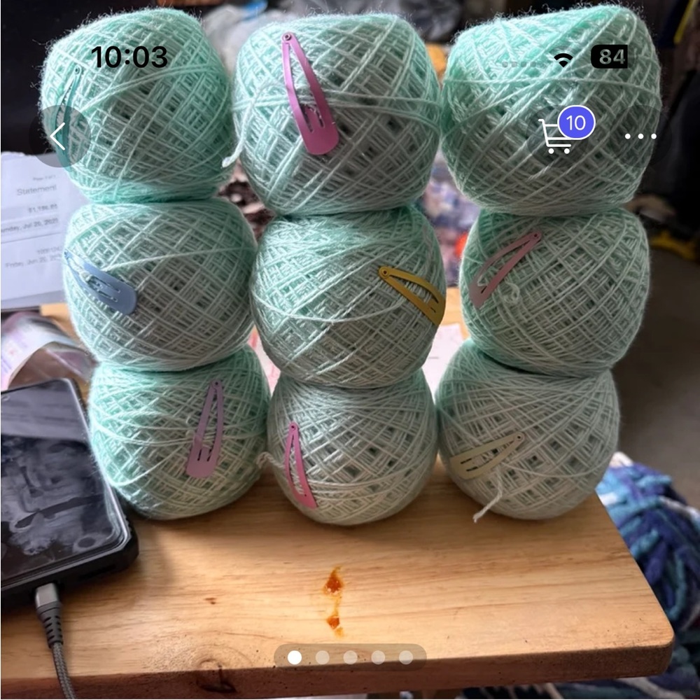 Bernat Mint Green Yarn